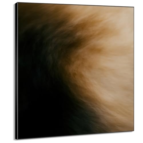 46"x46" XL Framed Wall Art - Dark Abstract Black and