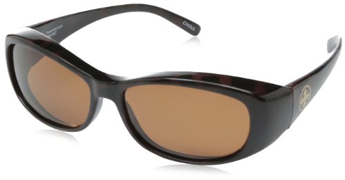 Solar Shield Sammy Polarized Rectangular Sunglasses, Tortoise, 51 mm