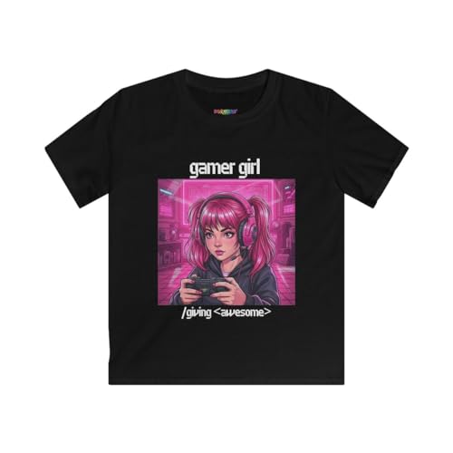 Gamer Girl Kids Tee | Fun Softstyle T-Shirt, Gaming Apparel, Birthday Gift, Video Game Shirt, Cute Casual Wear