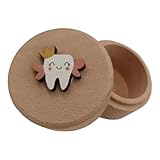 Baby-Zahnbox f&uuml;r Fetalhaar, Nabelschnur, Aufbewahrung, Holz, Baby-Organizer, Box, Zahnhalter, W2W2, Andenken