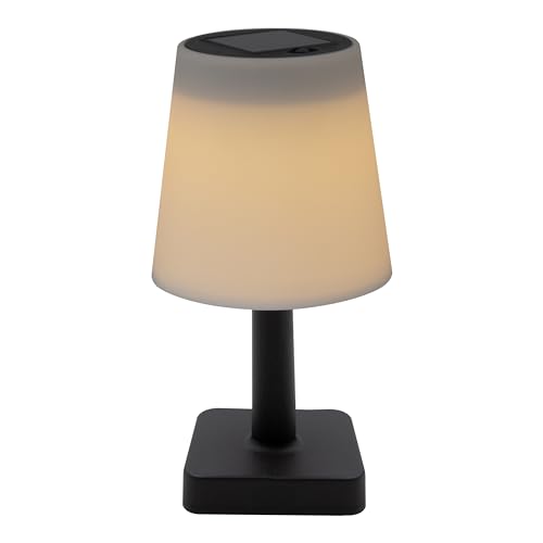 GardenKraft 10579 Outdoor Solar Table Lamp/Rechargeable Outdoor Light/Warm White Light Colour/Energy Efficient LED / IP44 Waterproof/Lightweight & Portable