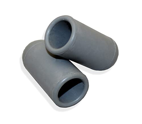 Rehabilitation Advantage Replacement Rubber Tips For Wheelchair Brake Handle Extensions - Pair, Gray #TOP29