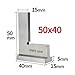 Flat edge square 90 degree tool metal square measuring 50x40/75x50mm(50x40 With Base 90)