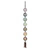 Jovivi Chakra Stones Hanging Ornament 7 Chakra Symbol Healing Crystals Hanging Tassels Wall Hanger for Yoga Meditation Window Car Crystal Decor Home Indoor Christmas Decoration