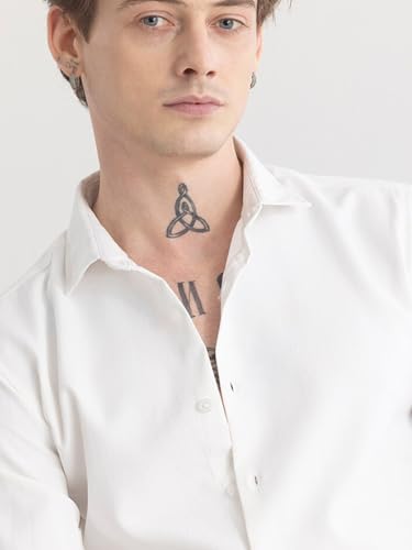 Image of Men's Casual Plain Solid Stylish Formal Plus Size Satin Shirt for Men