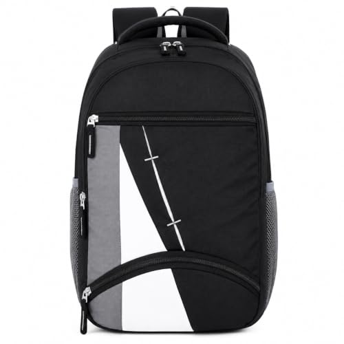 Image of Medium 35L Durable Fancy Modern Unisex School Bag,Ofice Bag,Travel Bag,Cabin Bag And Luggage Bag(Black Tiranga)