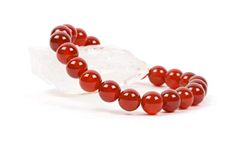 Pulsera de cornalina de joyería hecha a mano con piedras rojas 3