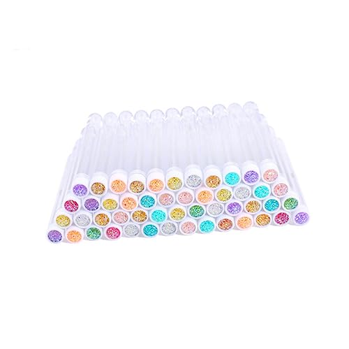 MUSISALY 10pcs Makeup Brush Holder Lash Brush Tube for Eyelash Curler Rhinestone Packaging Home Beauty Tool Random Color