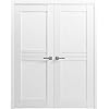 VDOMDOORS Mela 7444 | Double Swing Interior French Doors with Glass, MDF, Hardware Included, 36x80, White, Modern
