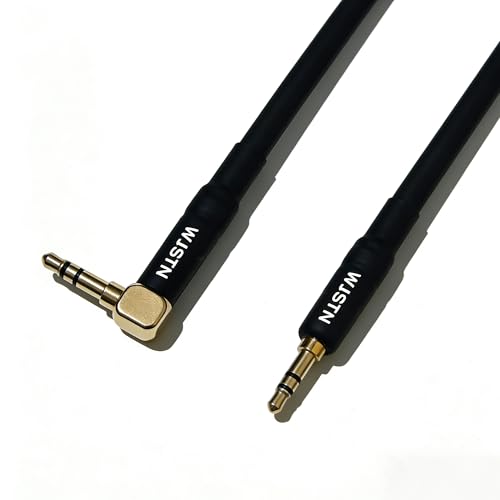 Cable de audio 3.5mm ángulo 90° a recto, 20AWG, 8 pulgadas miniatura 6