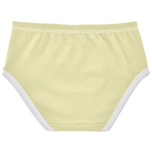 Joisal Girls Underwear Toddler 2t Cotton Girl Panties Cute Aesthetic Kids Undies Briefs Light Yellow2