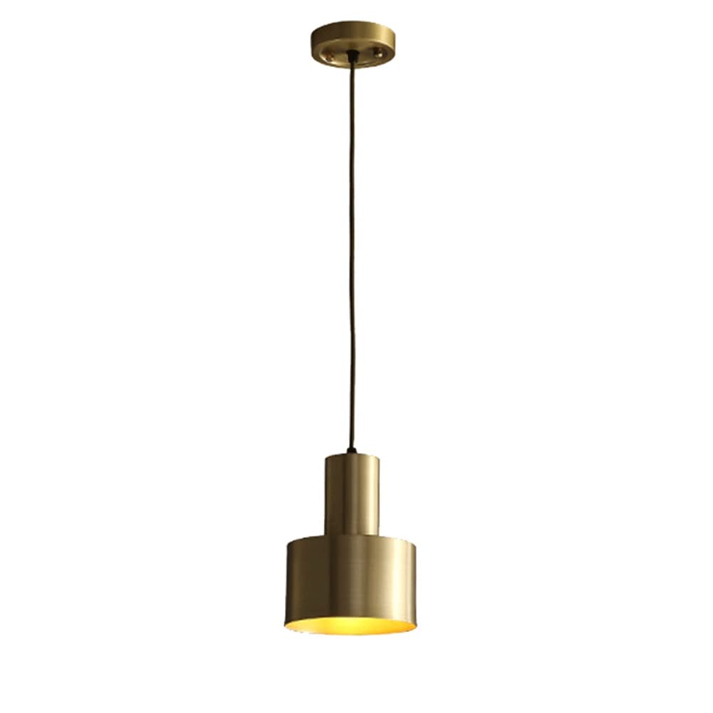 Lustre en laiton brossé de style nordique rétro couleur or pour salon
