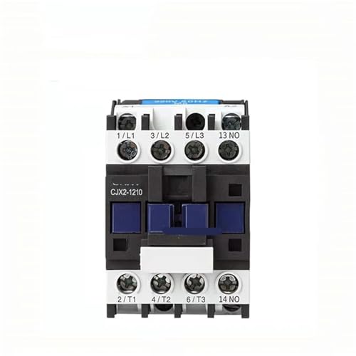 Contactor de CA CJX2-1210 12A con bobina de 36V y contacto normalmente abierto sobre riel DIN