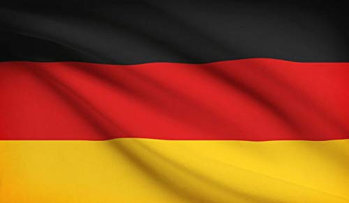 Indoor GERMANY Miniature Flag - Small Size, Shining & Bright Cotton Cloth (9x6 Inches) - Stand Not Included