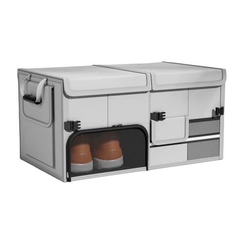 掃除が簡単な車のトランクオーガナイザー、強力な耐荷重を備えた収納コンテナ、家族、ビジネス、旅行者に適した車両保管ソリューション