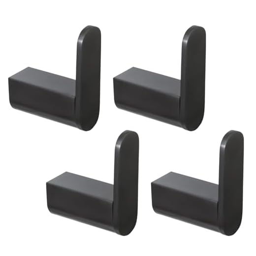 MyGift 3 Inch Modern Gunmetal Gray Wall Mounted Garment Hanger Hooks, Premium Hotel Series Brushed Metal Coat Hook for Hanging Hats Bathroom Towels, Set of 4