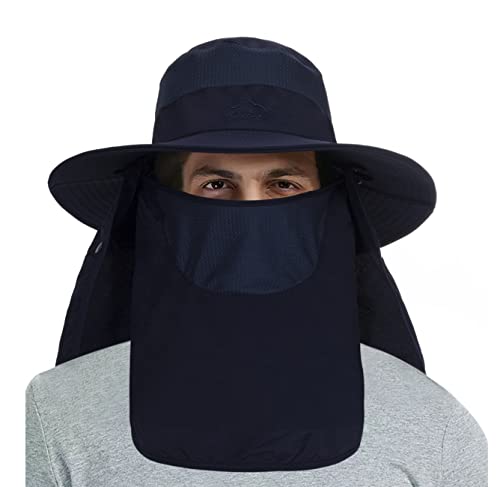 Image of Fishing Hat for Men, Outdoor 3 in 1 Sun Hat Summer Safari Boonie Cap