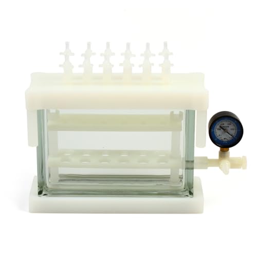 Solid Phase Extraction Device, 12 Position Solid Phase Extraction Vacuum SPE Manifold Chamber for Lab Testing, Solid Phase Extraction Kit with 2 Shelves & 12 Retaining Clips