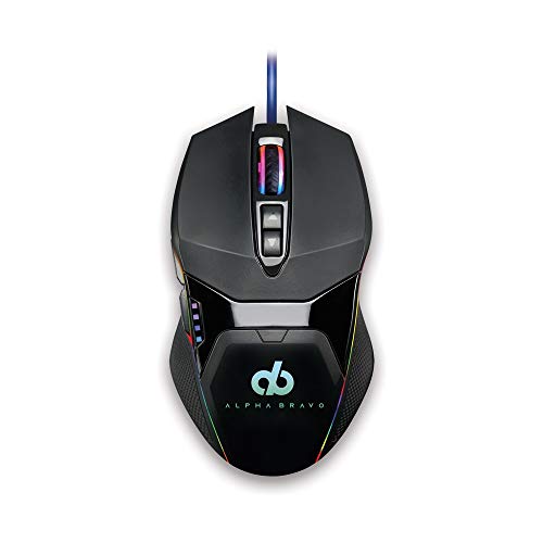 Veho - Mouse Da Gioco Con Cavo Usb Alpha Bravo Gz-1, 1000 Hz, Ultra Polling/1 Ms, Tempo Di Risposta | 800-6400 Dpi Ad Alte Prestazioni, Design Ergonom