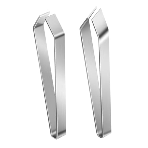 Alipis 2 pièces Pinces à Arêtes de Poisson et Pince à Épiler Acier Inoxydable Outil de Cuisine Multifonction pour Enlever Arêtes et Poils de Volaille et Porc Plat et Incliné