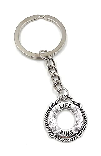 Onwomania - "Rettungsring Lebensretter Rettungsschwimmer Schlüsselanhänger - Metall Glücksbringer ideal als Geschenk z.B. für den besten Freund, die beste Freundin, Mama - Für Männer, Frauen & Kinder