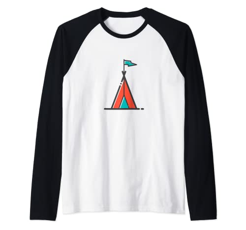 Tienda infantil de colores   Tienda de bebé   Tienda india Wigwam Camiseta Manga Raglan