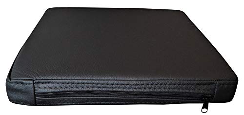 Quattro Meble Schwarz Echtleder Sitzkissen Lederkissen Sitzpolster fur Sessel Stuhle Echt Leder Kissen Sitzauflage Auflage Model 1el (50 x 40 cm)