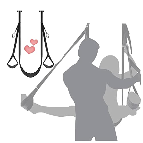 TM-mall Hamac d'intérieur en Nylon Suspendu à la Porte, Coussins et Pieds Confortables, Pivot à 360°