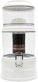 AcalaQuell MINI Water Filter System | White | with Tank | Clear. BPA FREE plastic Reservoir with a capacity of 5 litres. Best Natural Gravity Filtration Technology.
