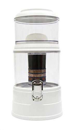 AcalaQuell MINI Water Filtration System | White | 5 Litres Capacity BPA FREE Reservoir - Advanced Natural Gravity Filtration