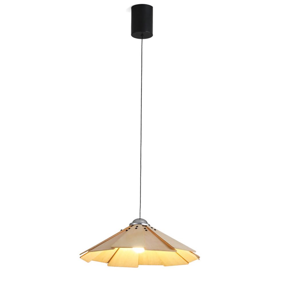 Lámpara de techo rústica en madera noble y estilo vintage industrial