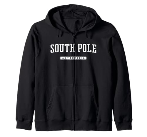 South Pole Antarctica Zip Hoodie