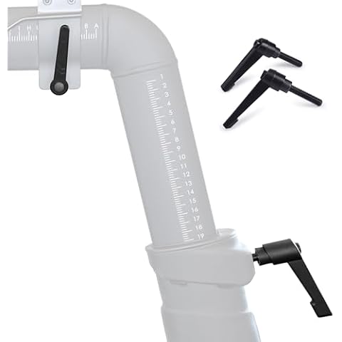 TrubliFit Replacement Seat & Handlebars Slide Adjustment Handles - L Handle for Original Peloton Bike and Bike+ - All Metal Handles 2-Pack Cover