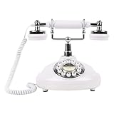 Audio-Gästebuch, Hochzeitstelefon, Vintage-Wahlwiederholungstaste, Drehtelefon mit Einstellbarer Lautstärke, Old School, klare Anrufe, Audio-Gästebuch für Hochzeit, Geburtstag, Party