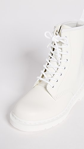 Image of Dr. Martens Women's 1460 Mono 8 Eye Boots, White, 7 Medium US