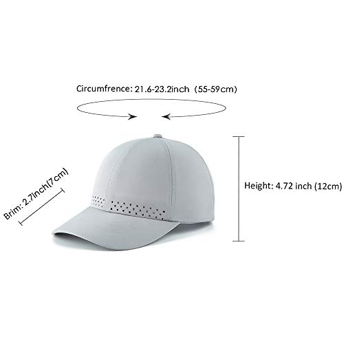 Women Quick Drying Baseball Cap Sun Hats Mesh Lightweight Uv Protection For Outdoor Sports - Multiple Colors (#2 Light Gray) #TOP3