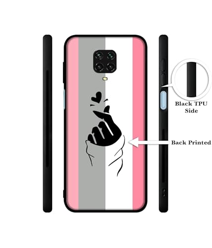 Image of Cute Mini Love Design Premium 2D Printed Metal Back Case Cover for Mi Redmi Note 9 Pro /Note 9 Pro Max /Poco M2 Pro