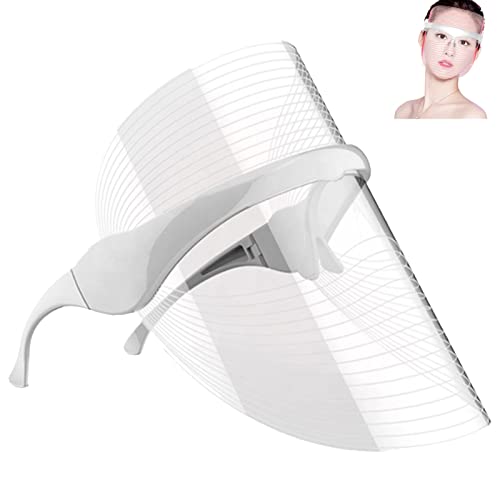 Máscara de terapia de luz, Máscara de terapia de luz LED, 7 colores Terapia de luz Dispositivo de belleza de fotones faciales para rejuvenecimiento facial, Reducción de arrugas, Antienvejecimiento Cover