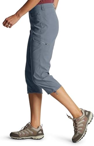Eddie Bauer Women's Rainier Tech Capri Pant (US, Numeric, 8, Regular, Regular, Gray)3