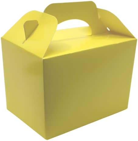 Lotus 20 x Children/Kids Plain Coloured Party Boxes Carry Food Meal Fun Picnic Birthday Wedding Favour/Baby Shower Party Halloween Trick or Treat Box Loot Bag (Royal Blue)