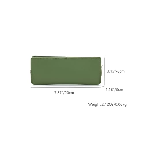 Image of Pencil Case Lightweight and Durable Ideal Pencil Pouch (Green,Faux leather)