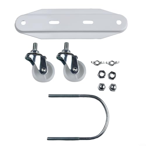 2x Soporte de ruedas para calentadores eléctricos Soporte móvil con ruedas giratorias (blanco)