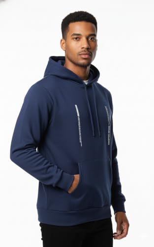 Image of Amazon Brand - INKAST Men Solid Hooded Sweatshirt with Kangaroo Pocket & Drawstring | Stylish Hoodie | Sweatshirt for Men