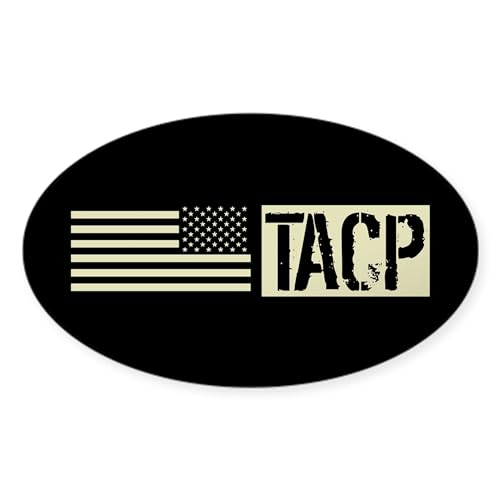 CafePress U.S. Air Force: TACP (Black Flag) Oval Car Bumper Sticker