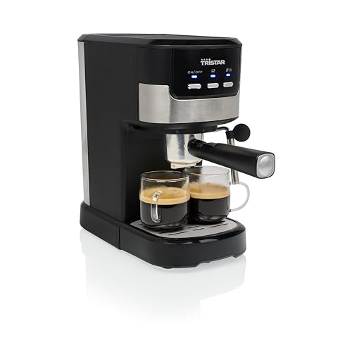 Tristar Machine à Espresso 2 tasses à la fois | Convient aux capsules Nespresso et au café moulu | Chauffe-tasse | Résistant au lave-vaisselle | 20 bars | 1100 W | CM-2278