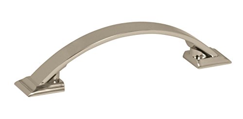 Image of Amerock | Cabinet Pull | Polished Nickel | 3 inch (76 mm) Center to Center | Candler | 1 Pack | Drawer Pull | Drawer Handle | Cabinet Hardware