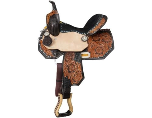 Royal King Benton Barrel Saddle 15 Inch Two Tone