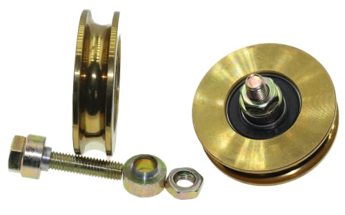 Steel Gate Wheel-59 Round R59-10-10, Galvanized, 10 mm Groove-10 mm Bearing