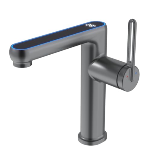 Robinet de lavabo LED avec affichage digital de température