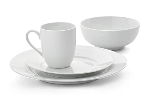 Everyday White Classic Rim 16 Piece Dinnerware Set, Set of 4 Everyday White Classic Rim 16 Piece Dinnerware Set, Set of 4